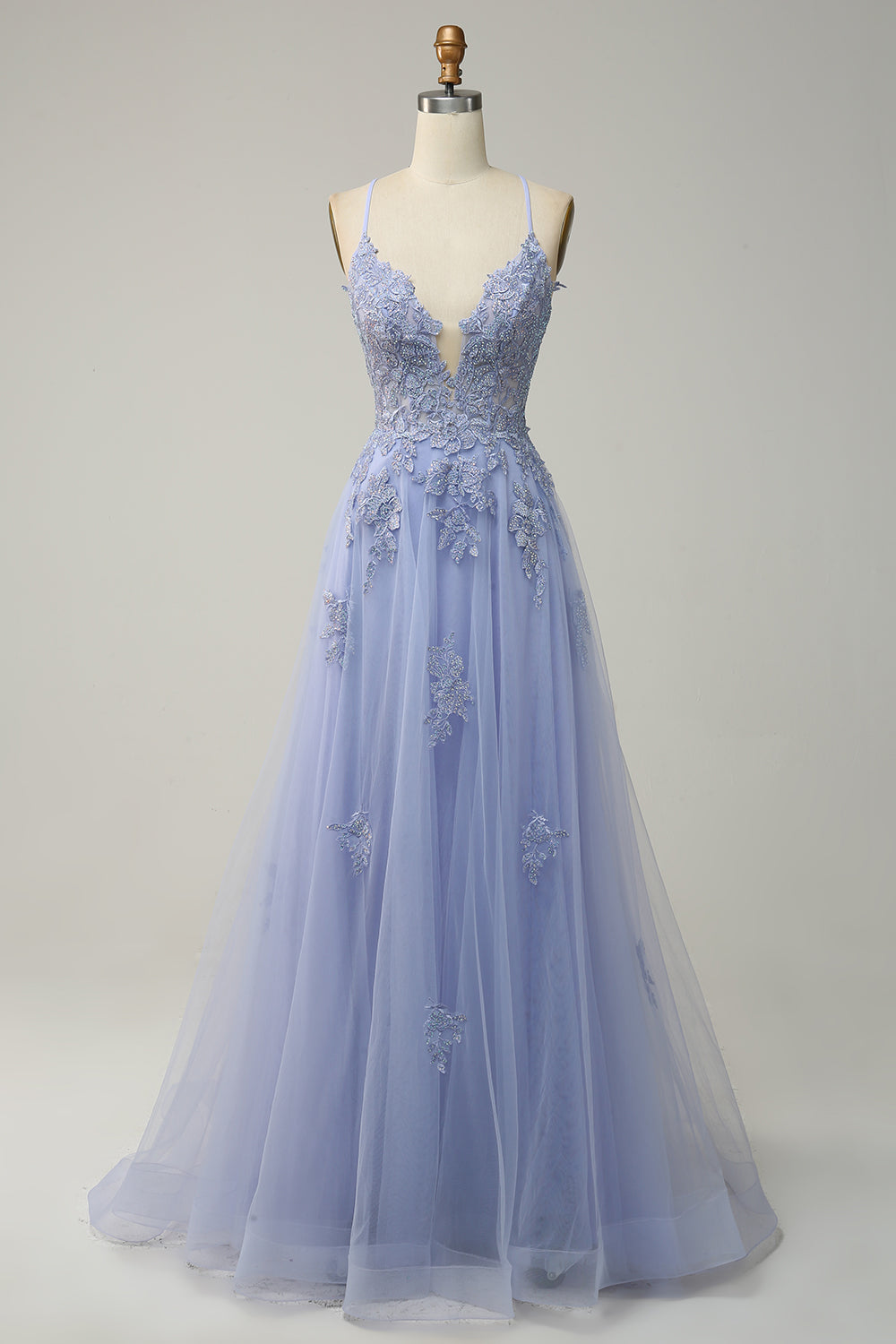 Stunning A-line prom dress, women's formal wear, delicate appliqués, and a refined design.