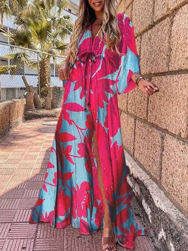 Comfortable & stylish women's patterned beach dress. A perfect flowy sun dress for summer fashion.