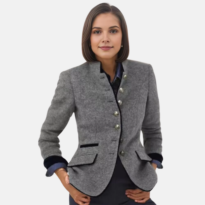 Versatile women's modern blazer jacket, perfect for effortless chic professional outfits & stylish fall fashion.