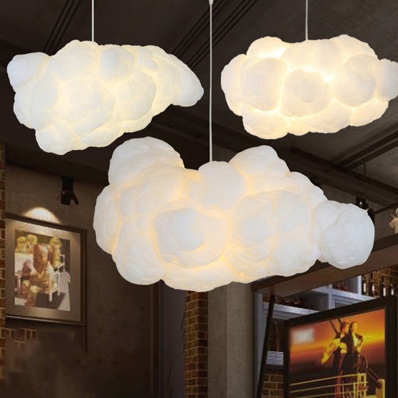 Stylish double shade pendant light, contemporary white ceiling lamp for modern interior design.