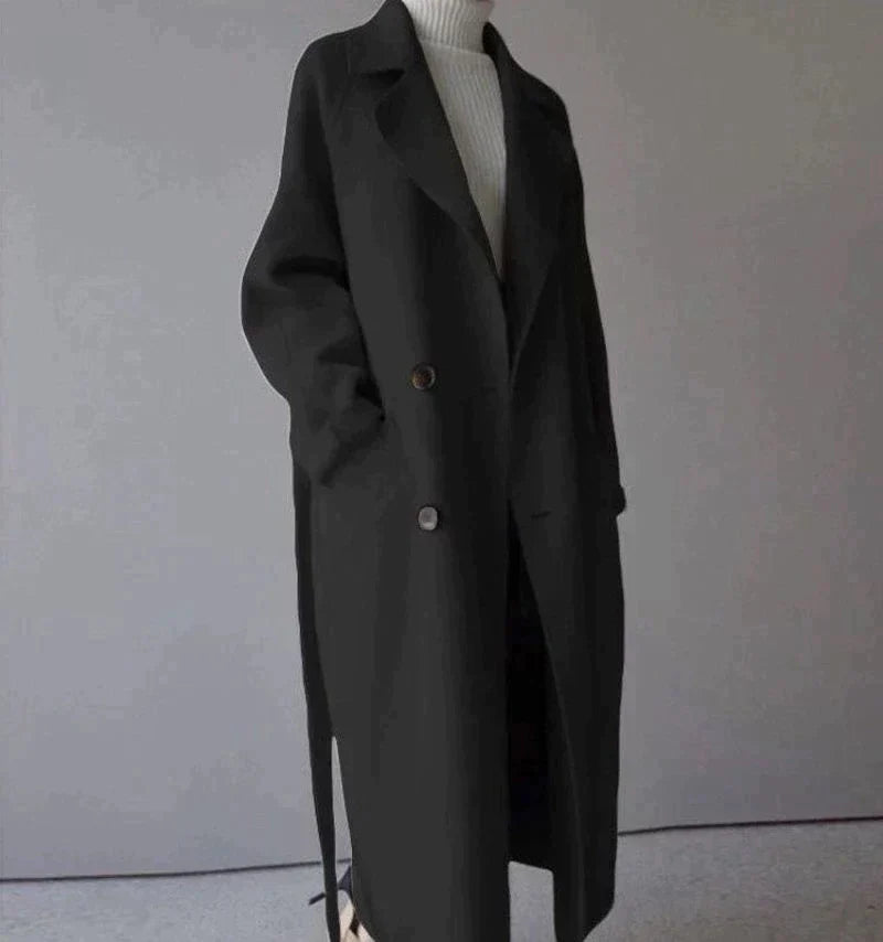 Warm women's long winter coat designed for ultimate comfort and protection against cold weather.