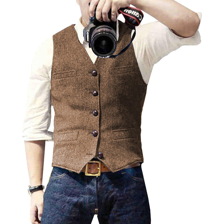 Mason Men's Stylish Denim Vest. A durable jean vest, perfect casual outerwear or layering piece for any season.