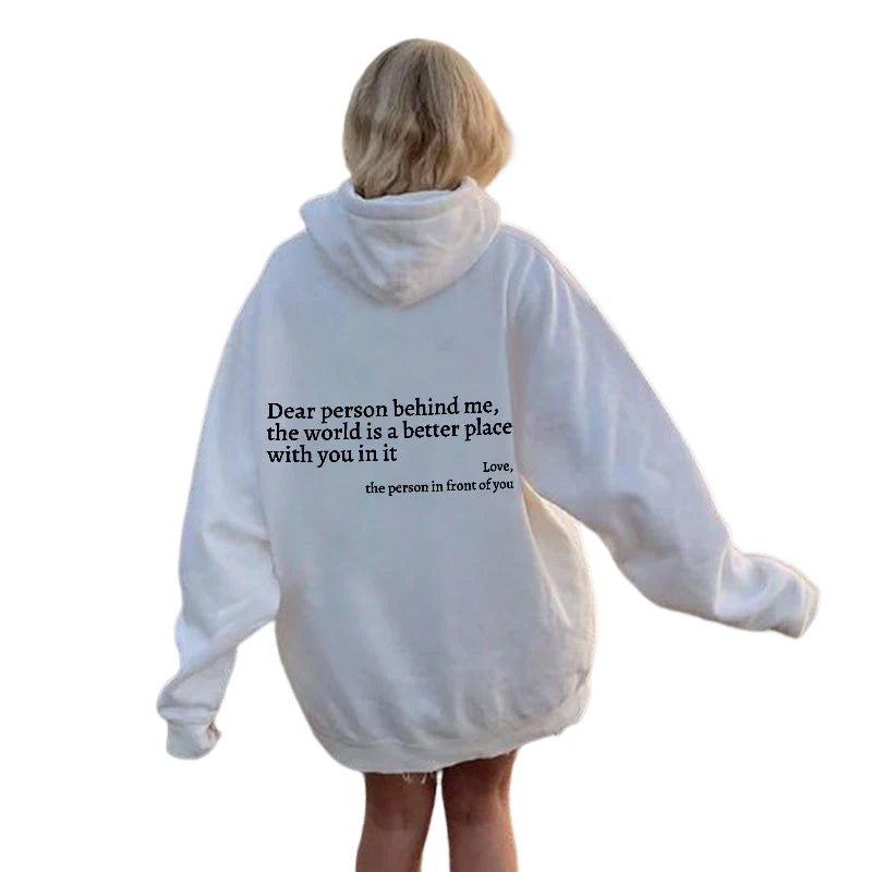 Chic women's Aurora hoodie, spreading positivity & comfort. A perfect uplifting fashion statement.