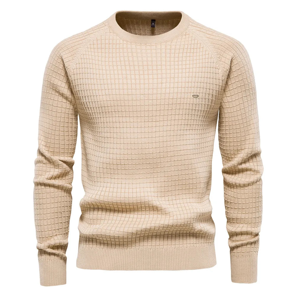 Versatile men's Felix sweater, ideal for casual wear or smart casual. Comfortable long sleeve pullover for winter style.