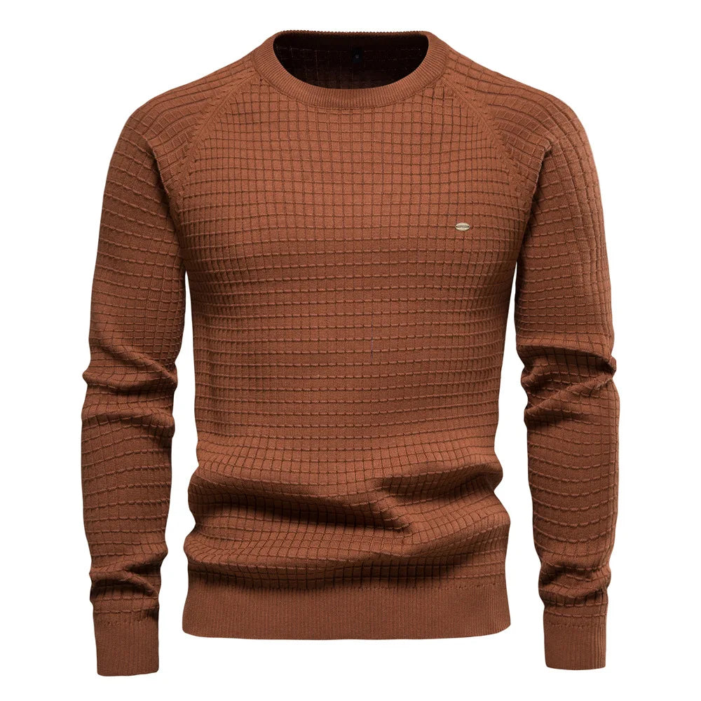 Men's winter style Felix jumper. Warm, stylish long sleeve pullover for everyday comfort and smart casual looks.