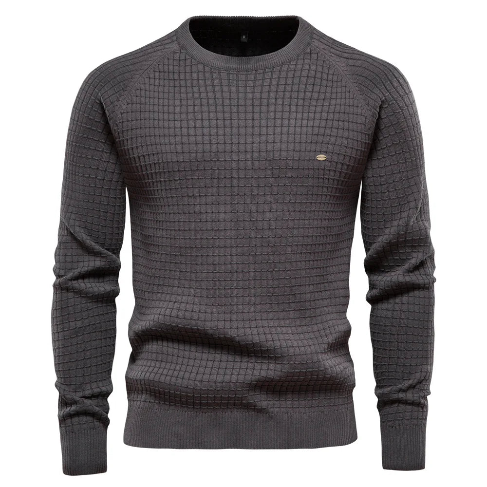 Modern men's Felix jumper. Stylish long sleeve pullover, perfect for versatile casual & smart winter outfits.
