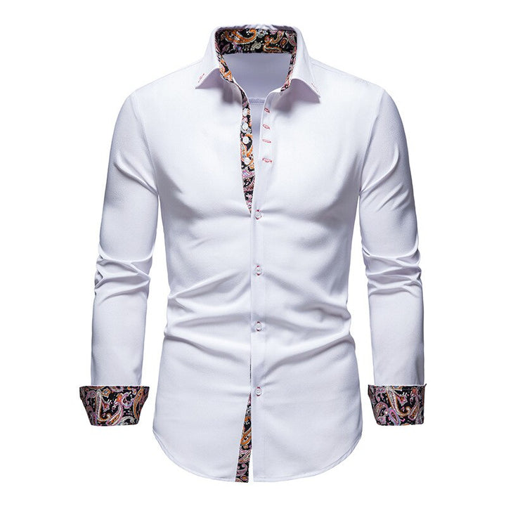 Men's Arvid stylish slim fit button-down shirt. Perfect long sleeve collared dress shirt for men's fashion.