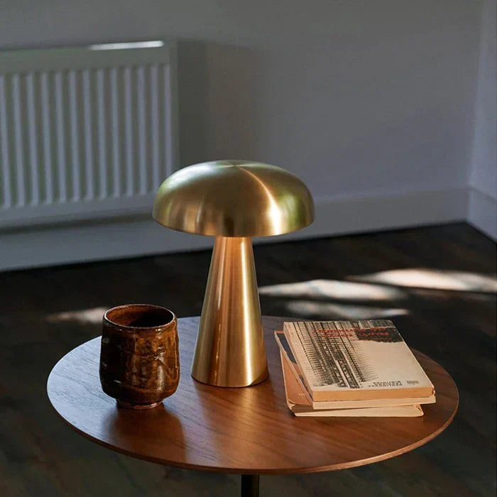 Rechargeable ShroomLite lamp, perfect for accent lighting and creating ambiance anywhere.