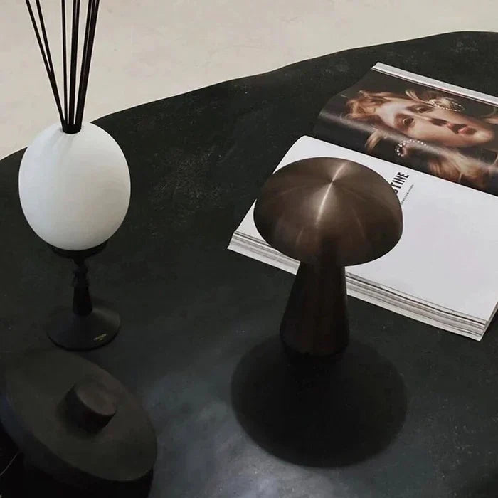 Modern home decor accent lamp, wireless and rechargeable LED light for stylish spaces.