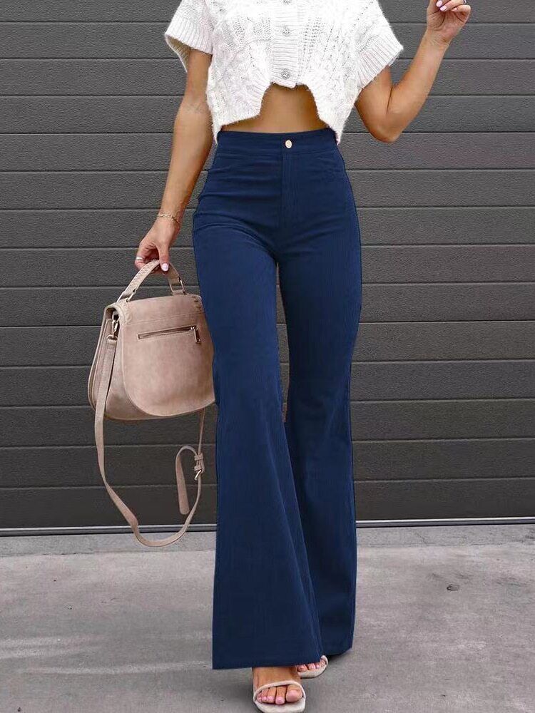 Elegant flared bell bottom pants for women, a stylish addition to any versatile casual wardrobe.