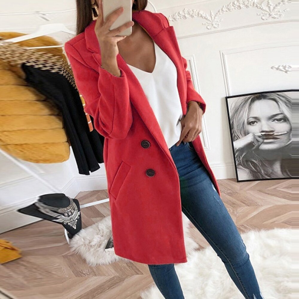 This timeless women's coat, the Mila, offers a chic and practical outerwear solution.