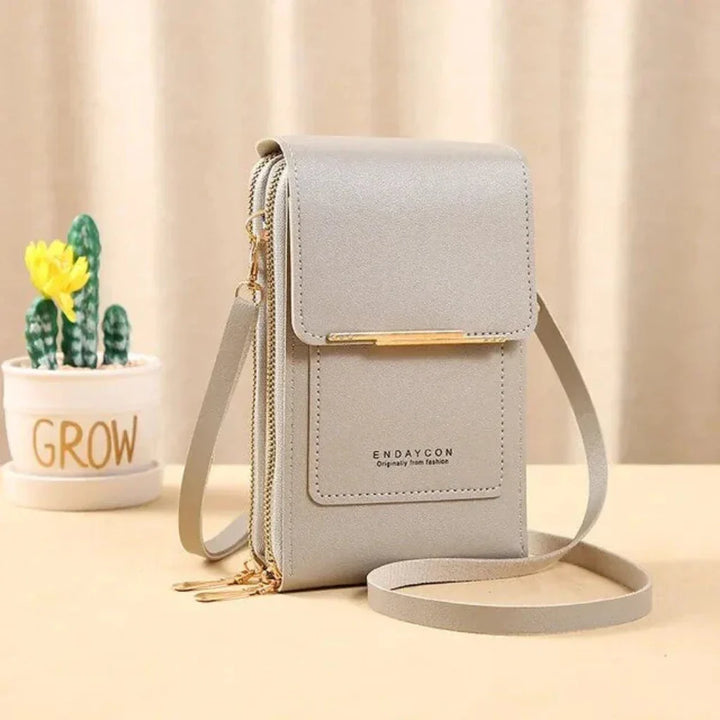 Versatile women's touch screen shoulder bag, a must-have organized phone purse for travel & daily essentials.