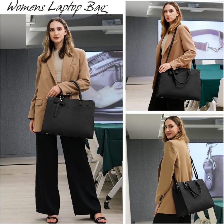 Sleek women's work bag, crafted from waterproof PU leather for longevity