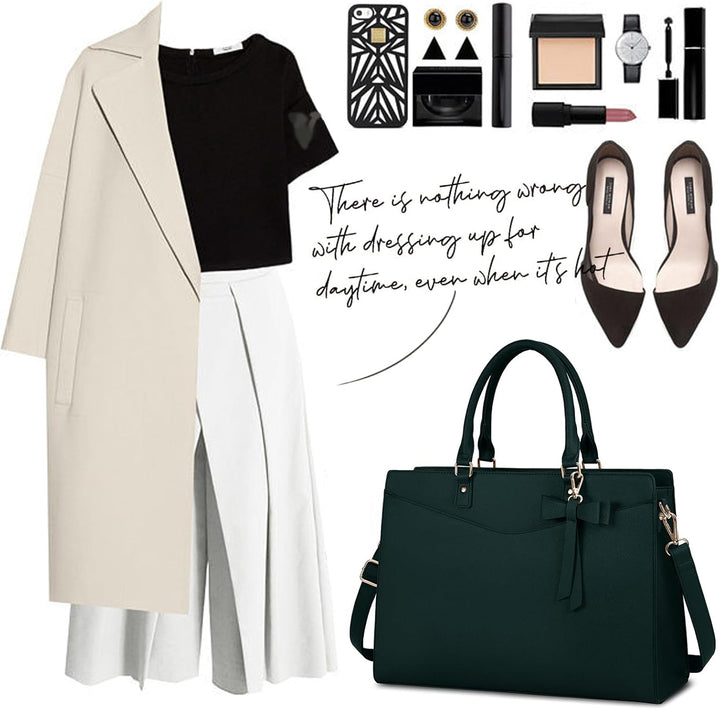 Organized multi-pocket tote bag, designed for women's work and travel