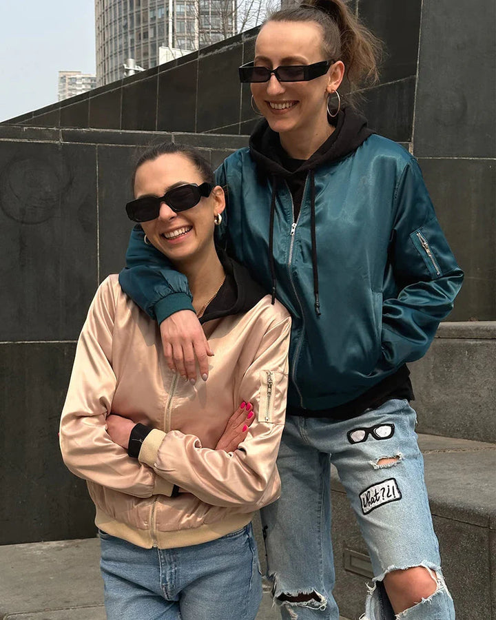 Comfortable women's bomber, stylish everyday spring/fall jacket.