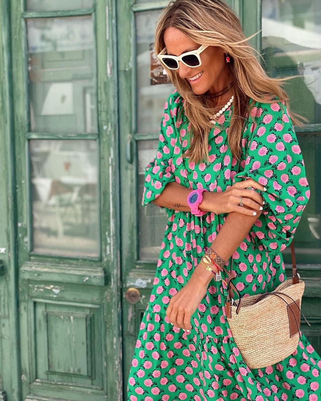 Casual daywear spring midi dress for women, lightweight and comfortable.