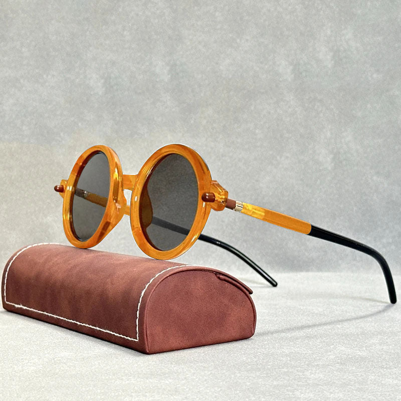 Classic tinted round sunglasses, embodying cool retro vintage style for all.