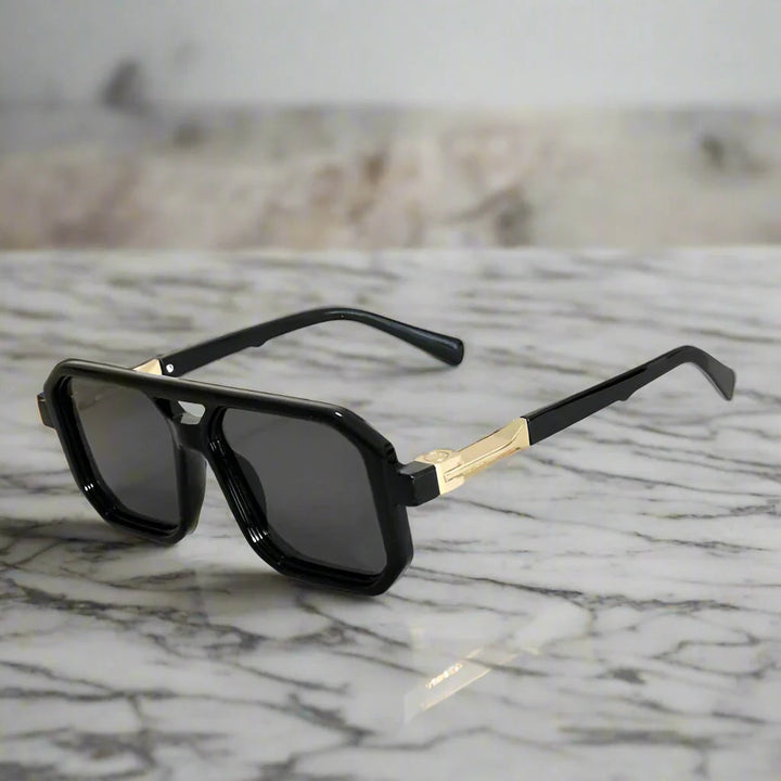Versatile unisex modern square aviator sunglasses for everyday style & UV400 eye protection.