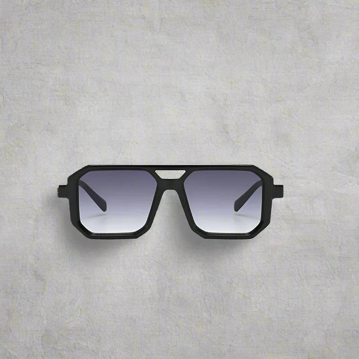 Fashionable unisex square aviator sunglasses providing essential UV400 eye protection. Modern eyewear.