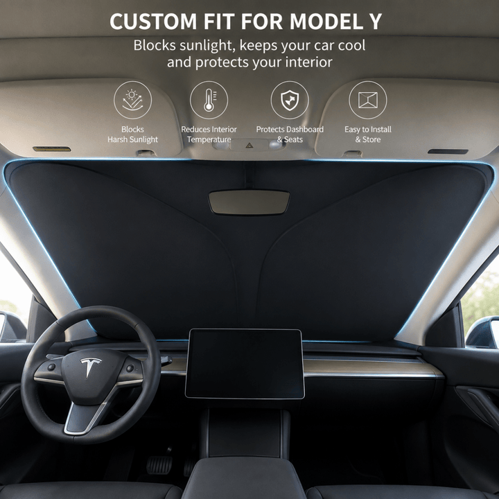 Auto sunshade for car windshields, essential car accessory for heat reduction and dashboard protection.
