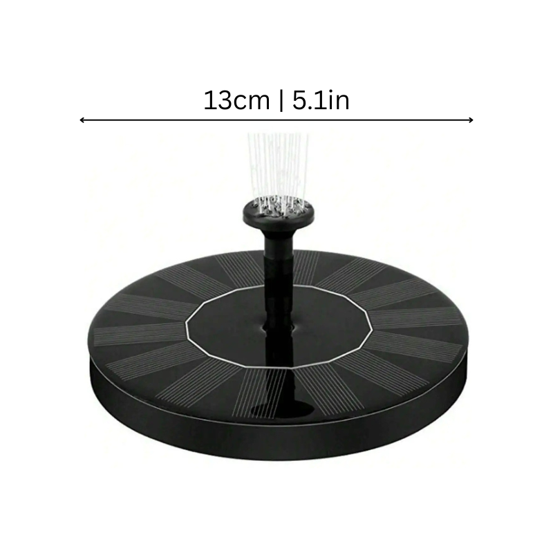 Easy-to-install floating solar fountain for pond or garden, no electricity needed, enhances outdoor living decor.