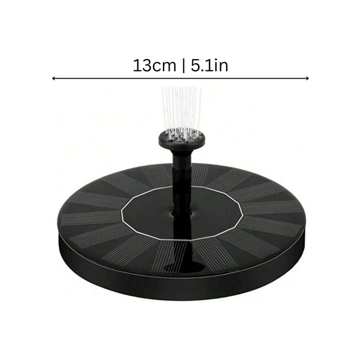 Easy-to-install floating solar fountain for pond or garden, no electricity needed, enhances outdoor living decor.