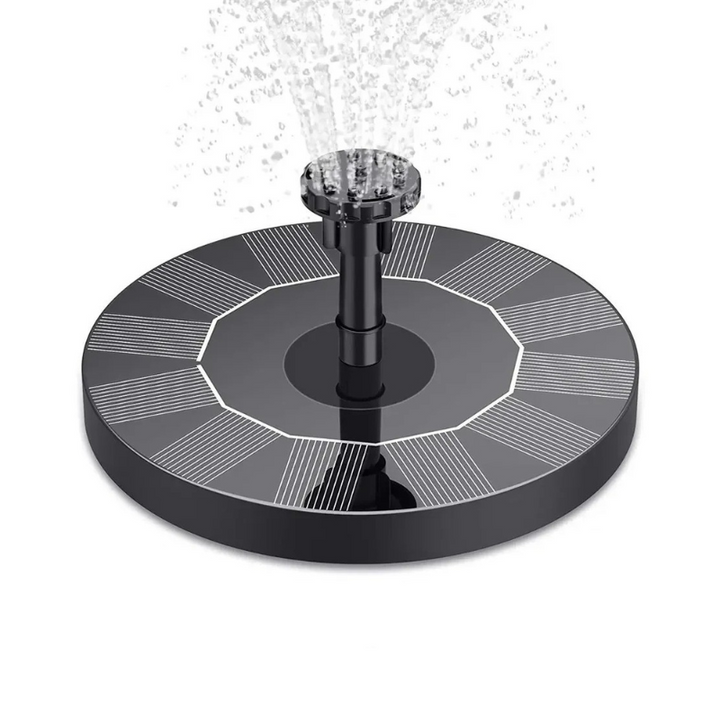 Versatile solar water pump kit for garden ponds, bird baths, or outdoor water features, creating a backyard oasis.