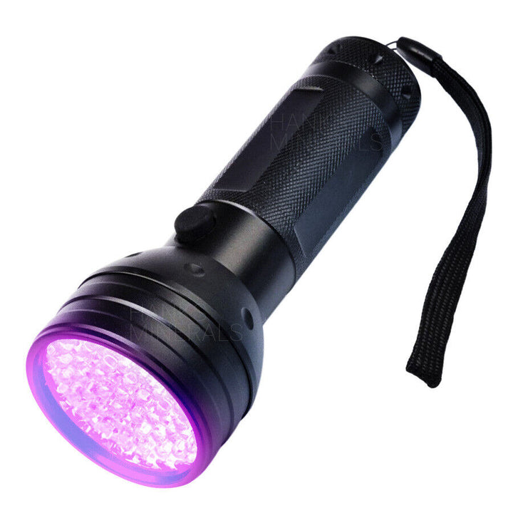 Portable UV LED blacklight flashlight, ideal for currency verification & invisible ink.