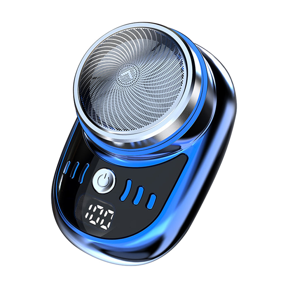 Sleek, ergonomic men's electric rotary shaver, perfect for daily grooming & travel. Rechargeable.