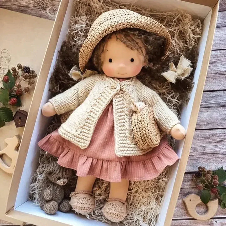 Comforting realistic cuddly doll, a soft toy for imaginative play & nurturing. Great kids gift for toddlers.