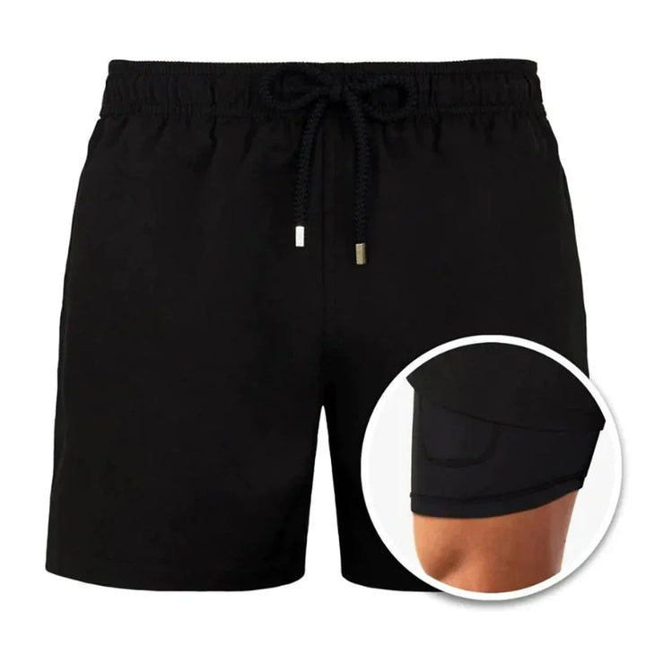 Stylish men's quick-dry beach shorts, perfect for summer vacation & pool.