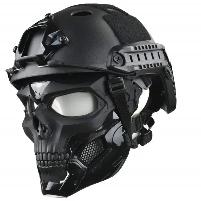 Gear up with this tactical face mask for airsoft and paintball, ensuring robust protection in outdoor combat.