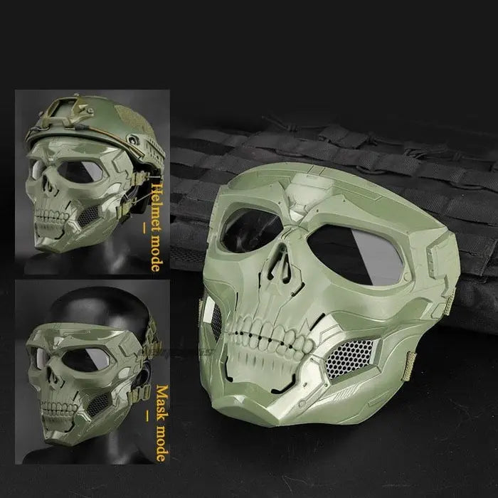 Advanced airsoft mask, tactical design for paintball protection. Essential protective gear for combat sports.