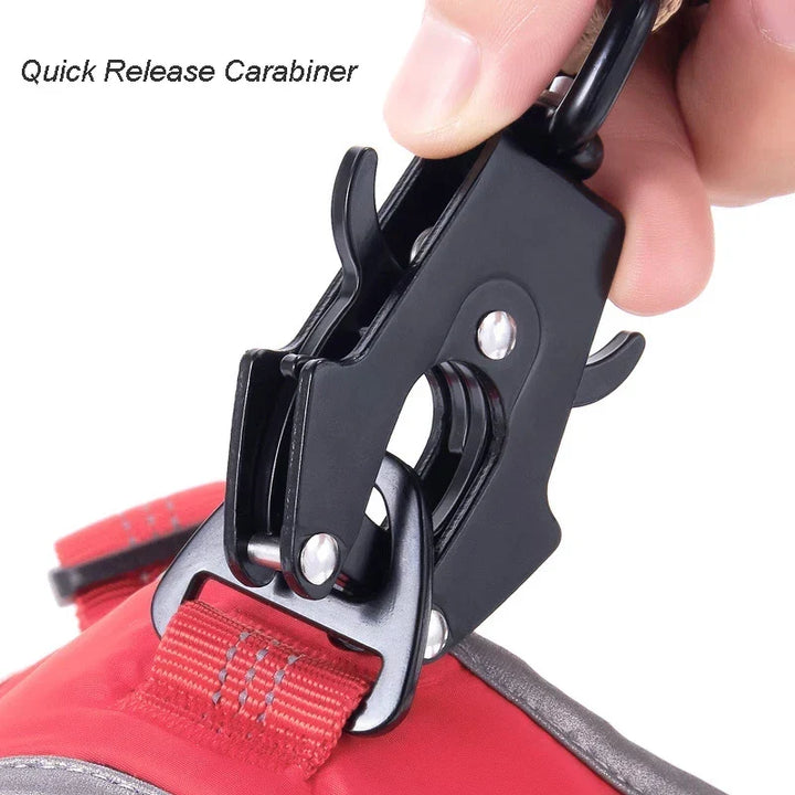 Reflective tactical dog leash, heavy-duty bungee with dual handles, essential for large dog training & safety.