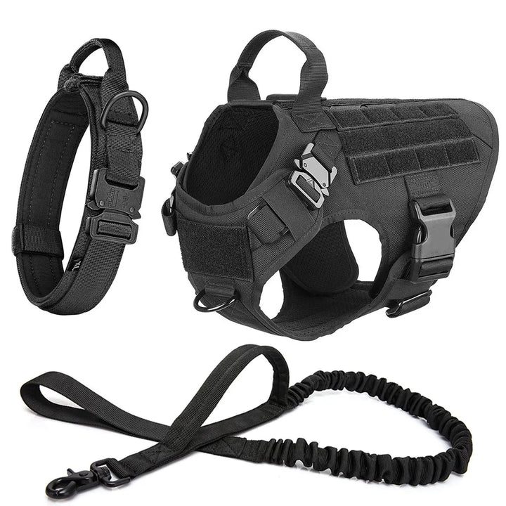 Premium tactical dog harness with no-pull, ideal for K9 training & adventurous outings.