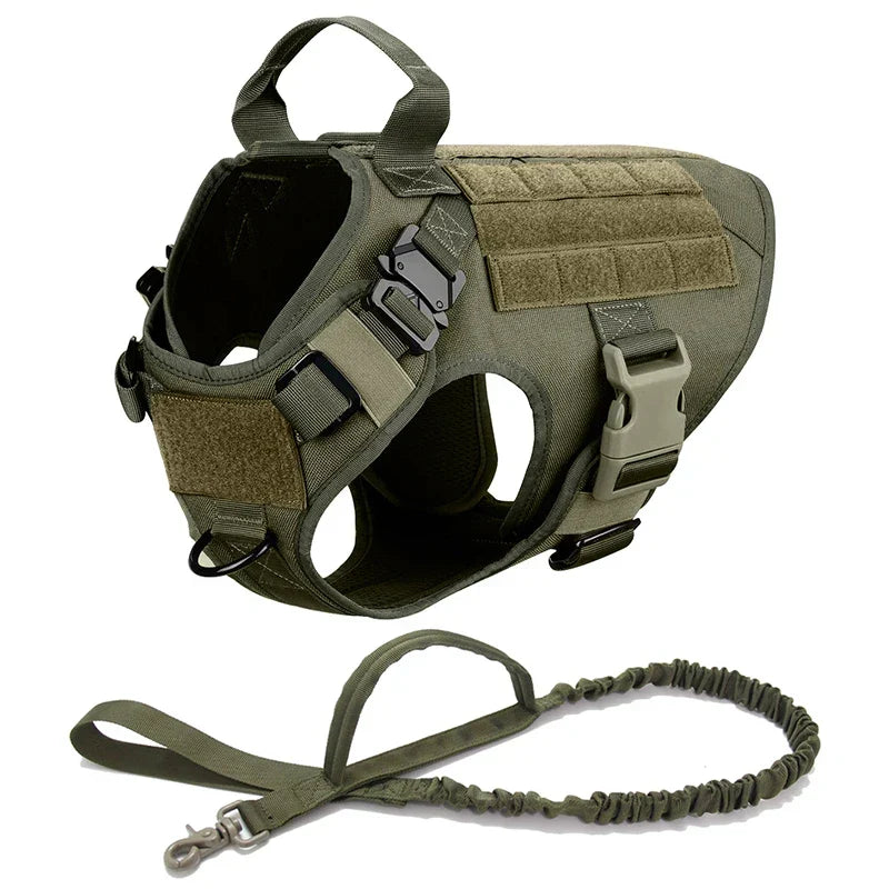 High-quality tactical dog harness, no-pull design for effective training & outdoor use.