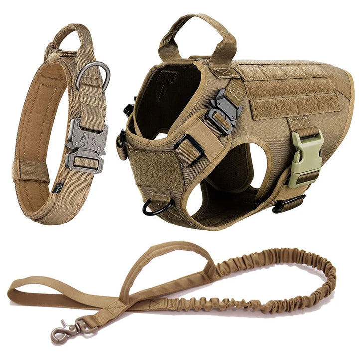 Tactical no-pull harness for dogs, great for training, hiking, & active outdoor adventures.