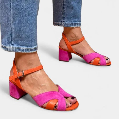 Comfortable women's orthopedic block heel pumps, perfect for office wear & professional footwear, stylish & supportive.