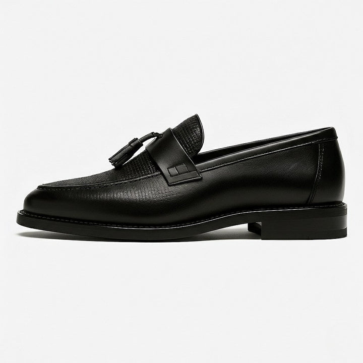 Sophisticated men's slip-on tassel loafers for versatile wear, a key piece of comfortable men's fashion footwear.