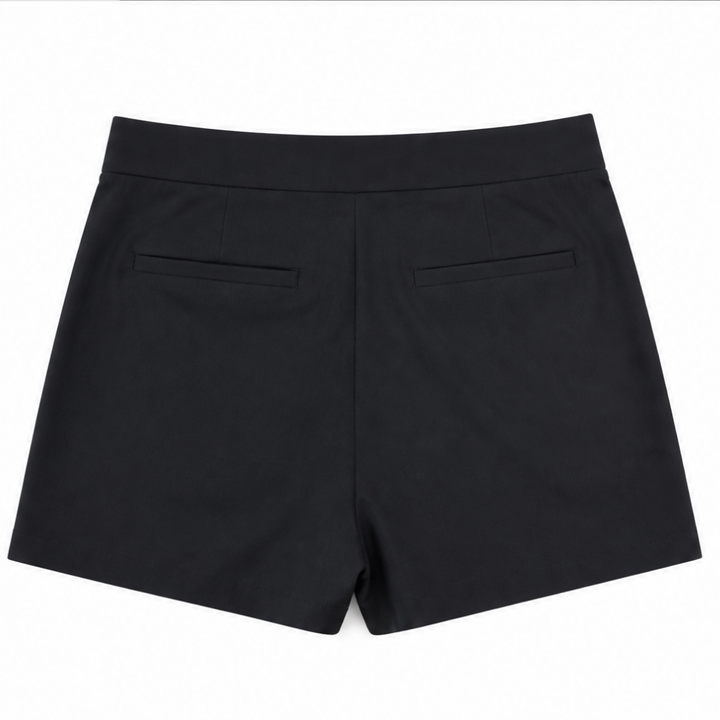 Lightweight women's high-waisted summer shorts with pockets, essential for warm weather.