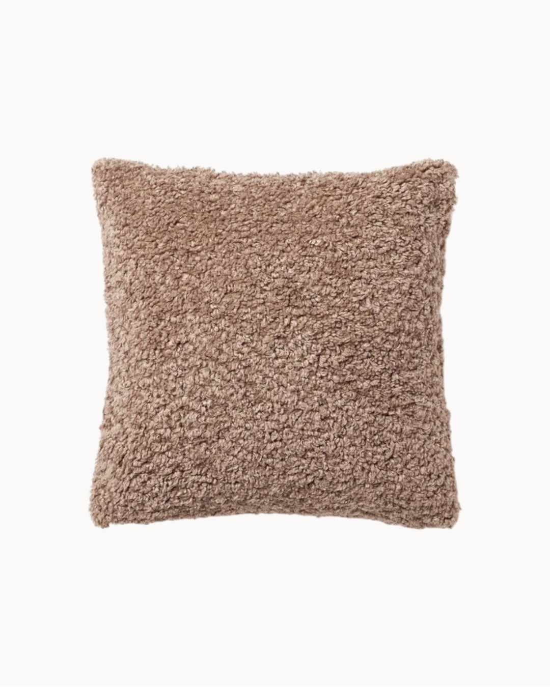 Burgundy plush teddy cushion cover, adding a luxurious and warm touch to home decor.