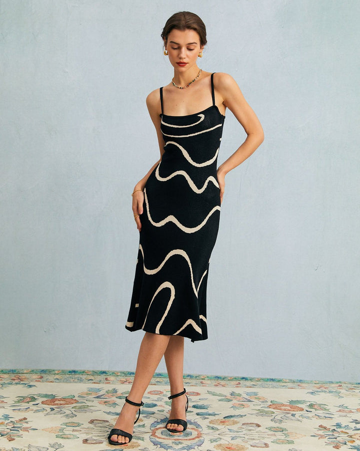 Chic sleeveless bodycon mermaid midi dress for women, ideal for date night or special occasion.
