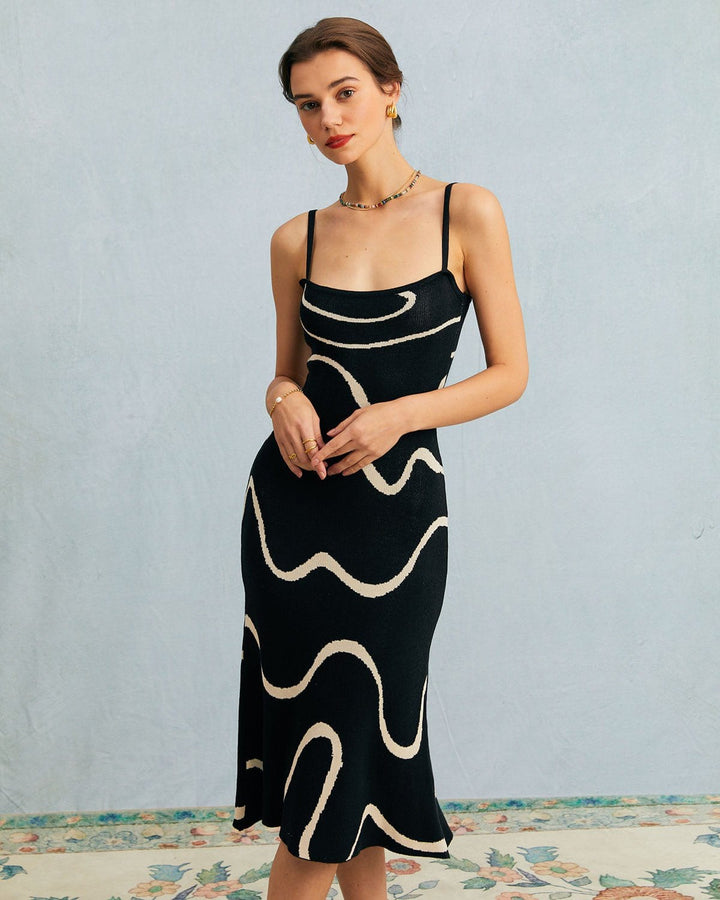 Women's elegant bodycon mermaid midi dress, perfect for party or evening wear.