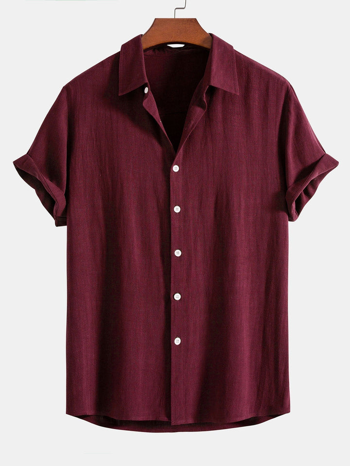 Men's summer shirt, short sleeve & relaxed fit, delivering a polished and comfortable casual style.