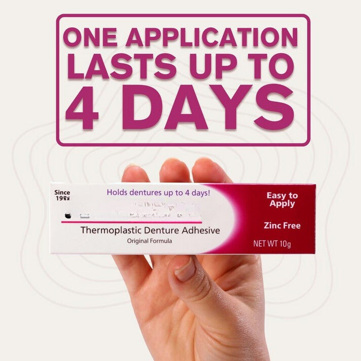 Denture adhesive delivering secure hold & comfort. Ideal for daily dental care and oral hygiene.