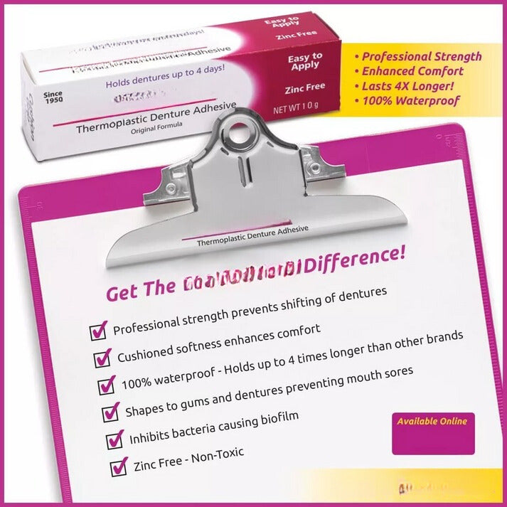 Oral hygiene solution: Non-toxic denture adhesive for comfortable wear & excellent gum health.
