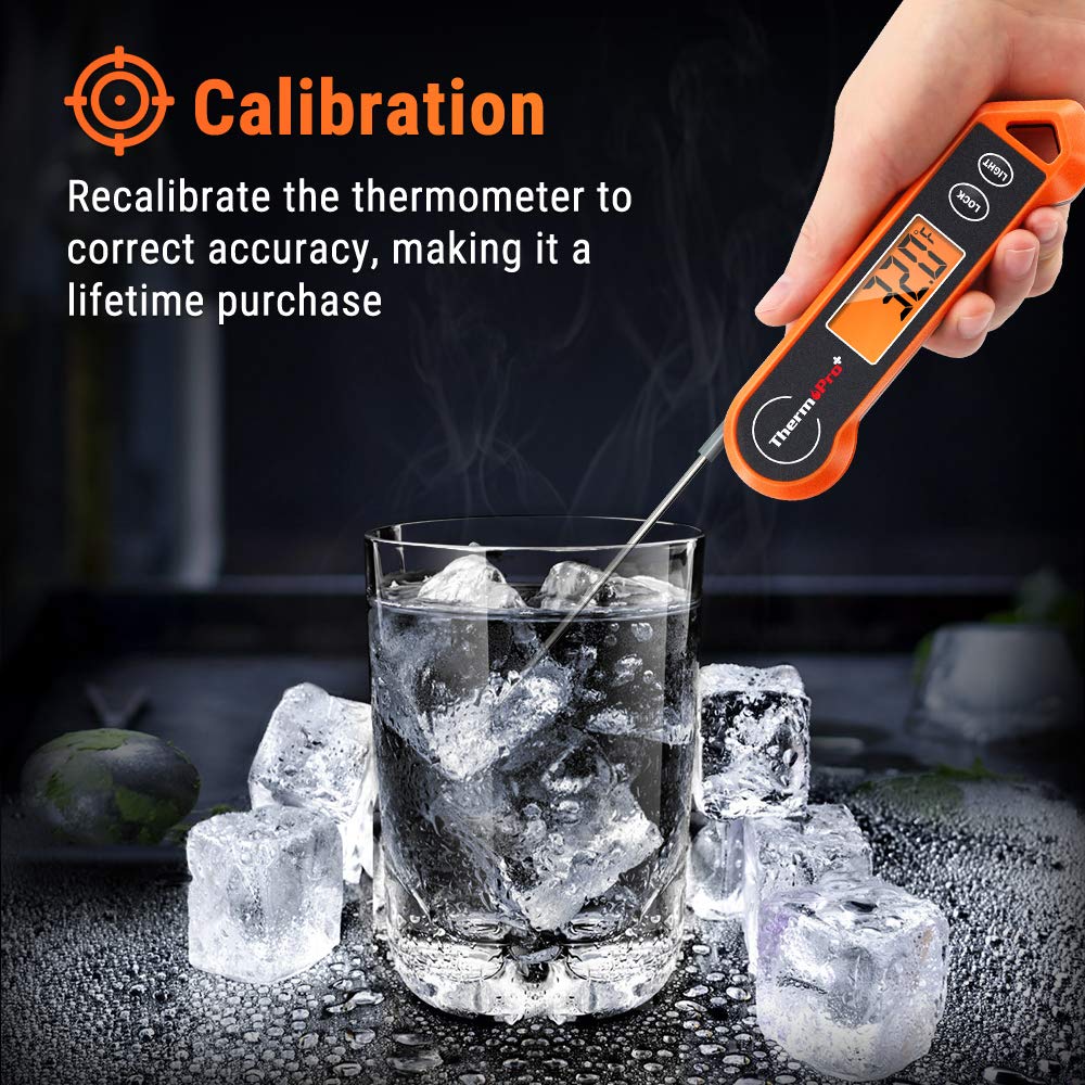 Accurate, waterproof digital meat thermometer for oven, grill, and stove-top cooking. Instant-read results.