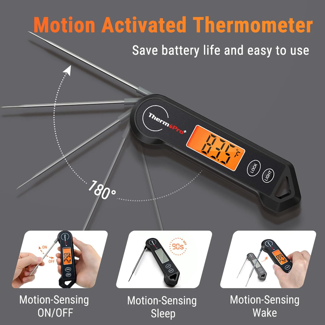 ThermoPro versatile digital food thermometer, ideal for meat, poultry, candy, and deep-fry temperatures.