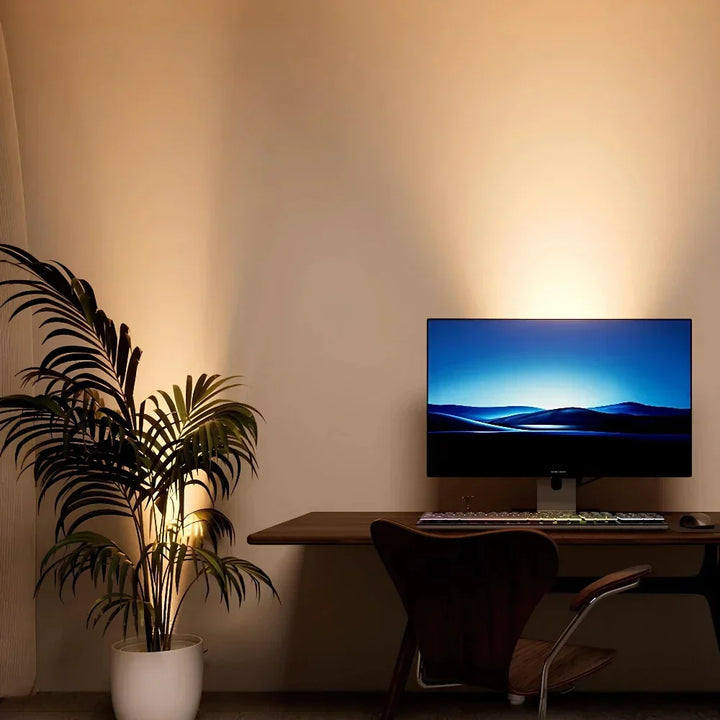 Compact wireless LED spotlight, dimmable, easy to install for home accent lighting.