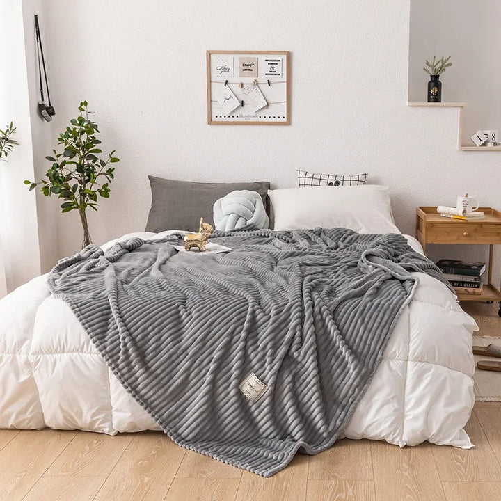Autumn-themed flannel blanket, a warm & inviting throw for cozy evenings and elegant home decor.